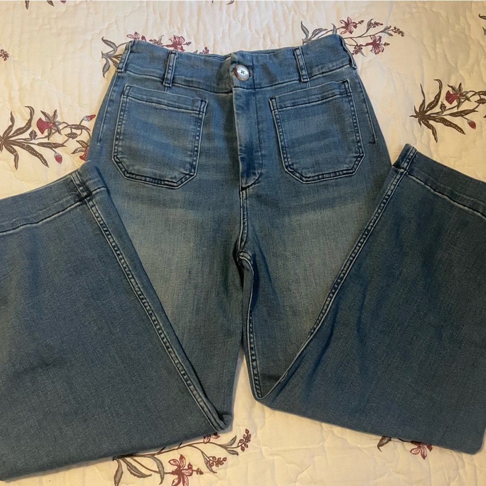 Maeve The Colette Medium Blue Wide-Leg Jeans - Picture 4 of 13